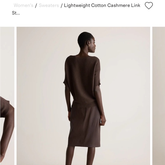 NWOT Elegant Brown Cashmere Sweater - Picture 4 of 9